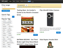 Tablet Screenshot of giftlizard.com